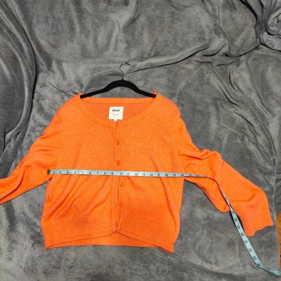 Orange aerie Campus Cool Plush Orange Cardigan Size S - Picture 6 of 7